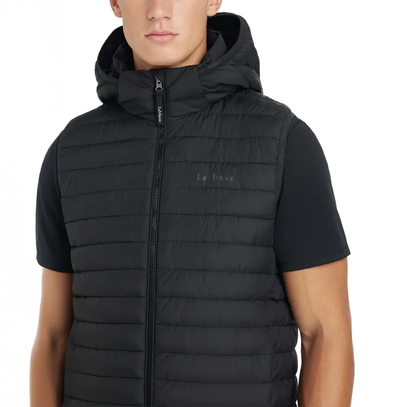 LeMieux Mens Hooded Puffer Gilet - Black-3