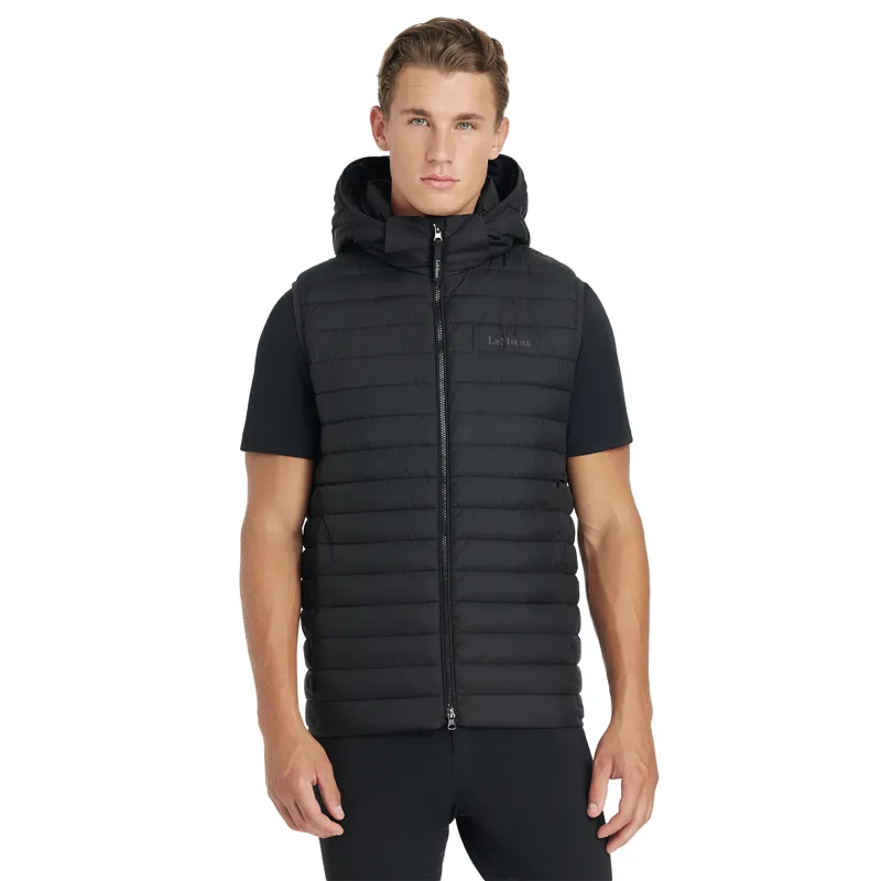 LeMieux Mens Hooded Puffer Gilet - Black