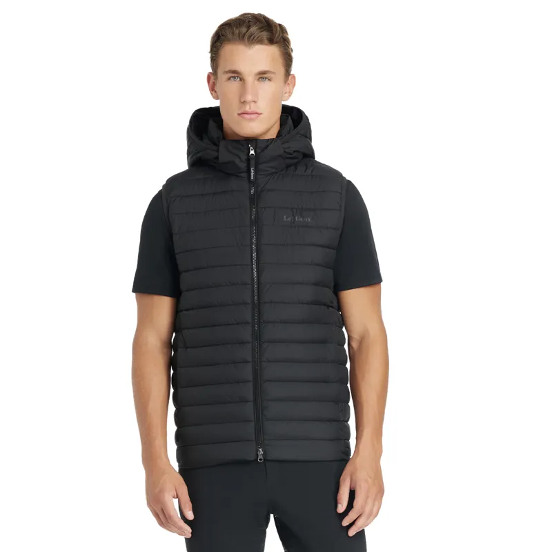 LeMieux Mens Hooded Puffer Gilet - Black-6