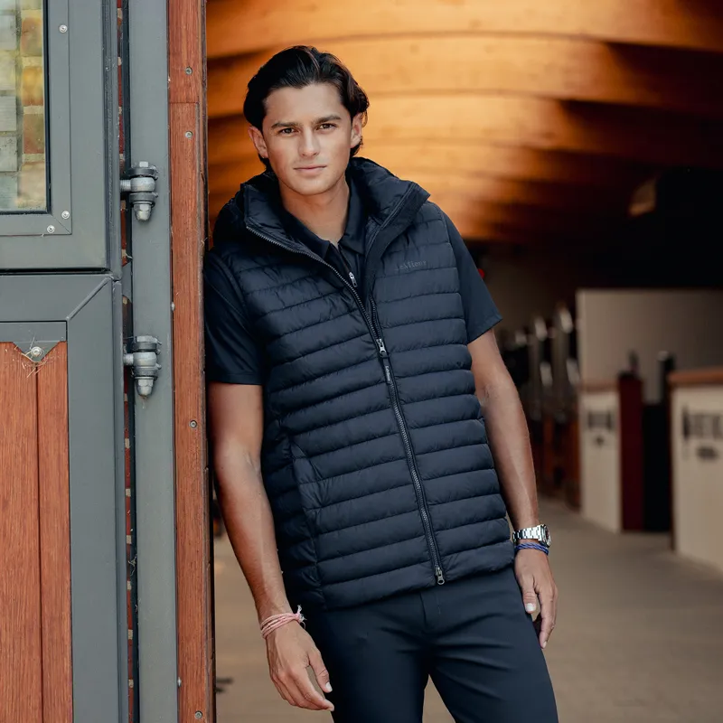 LeMieux Mens Hooded Puffer Gilet - Navy-4