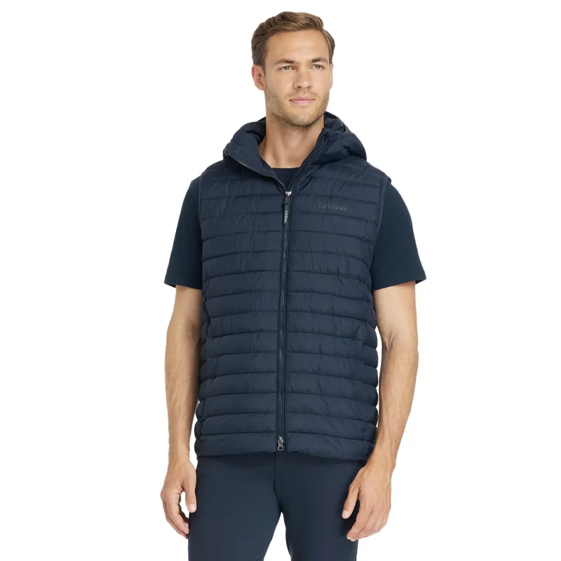 LeMieux Mens Hooded Puffer Gilet - Navy