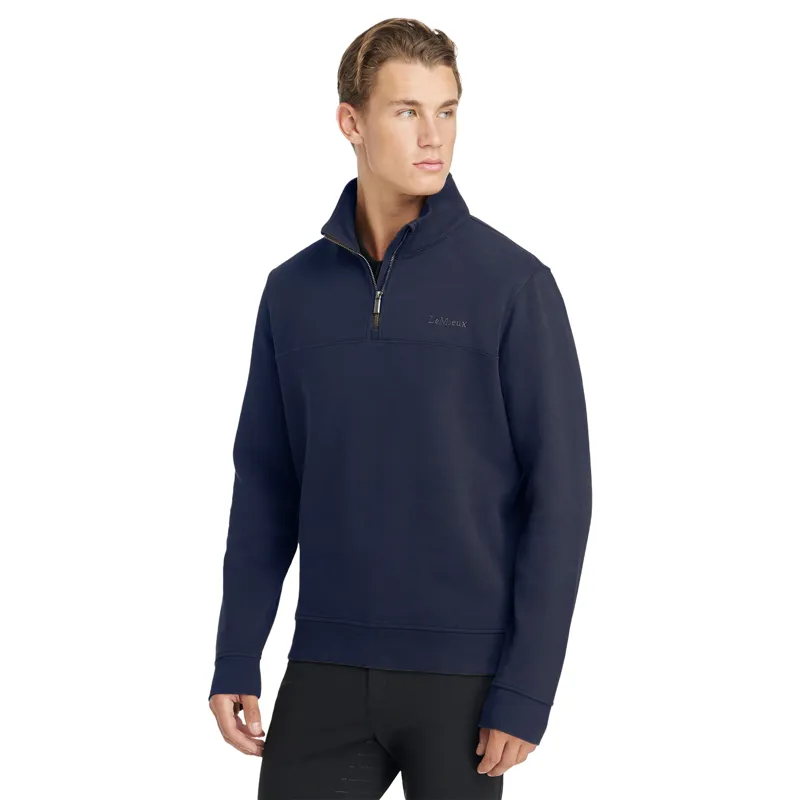 LeMieux Mens 1/4 Zip Neck Sweatshirt - Navy