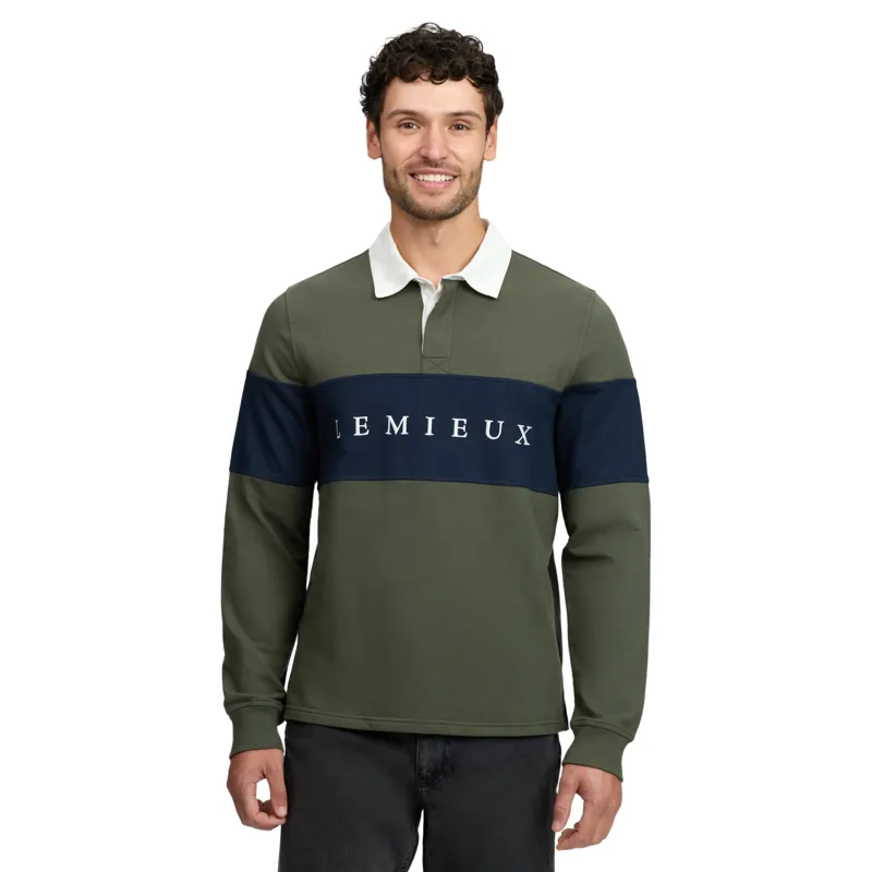 LeMieux Mens Rugby Shirt - Olive