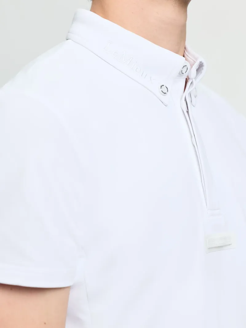 LeMieux Short Sleeve Mens Show Shirt - White-2
