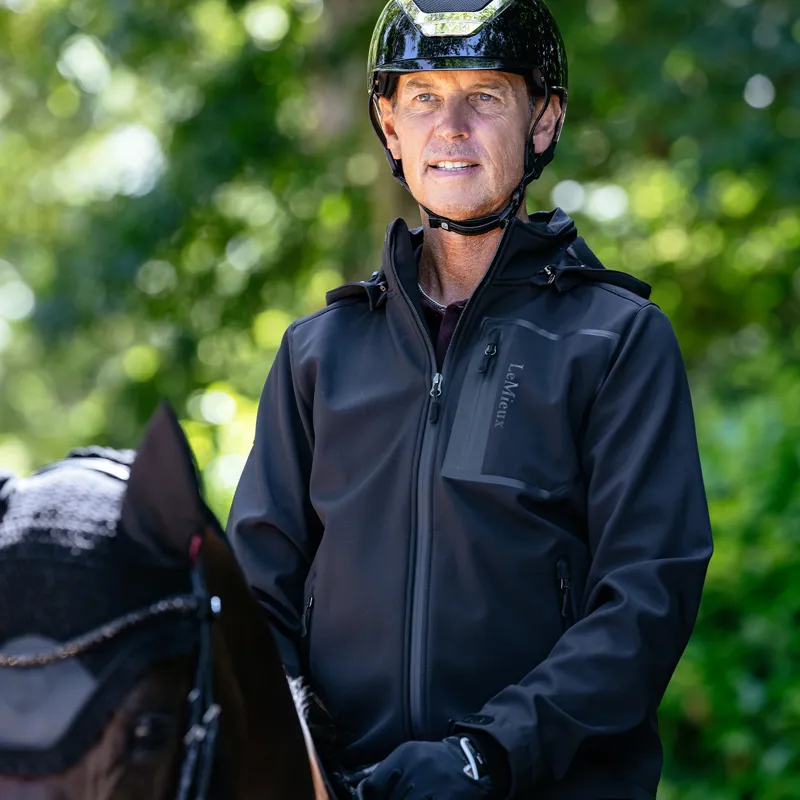 LeMieux Mens Water-Resistant Softshell Jacket - Black-4