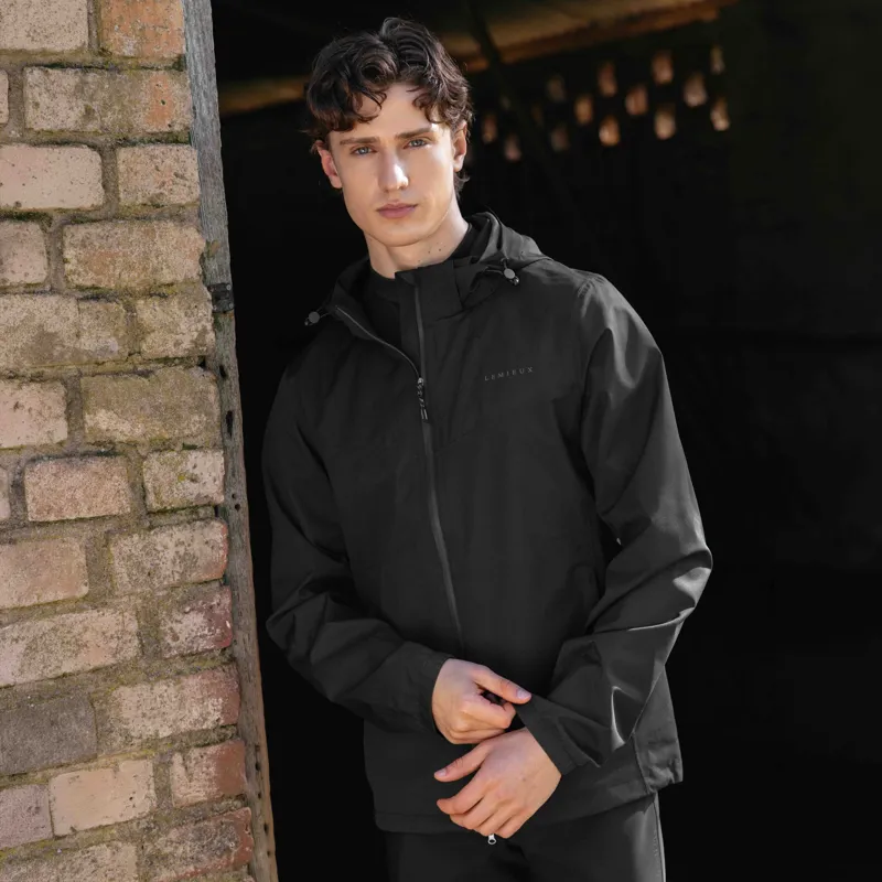 LeMieux Mens Lightweight Waterproof Jacket - Black-4