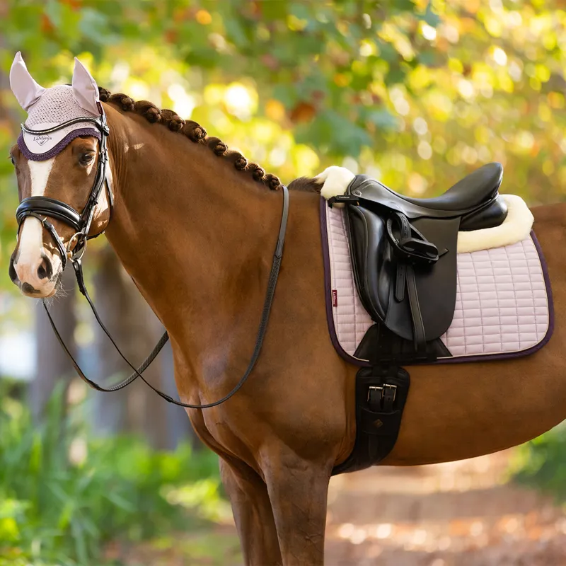 LeMieux Merino+ Suede Dressage Square - Lilac-4