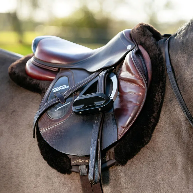 LeMieux Merino+ Hunter Saddle Pad - Brown/Brown-1