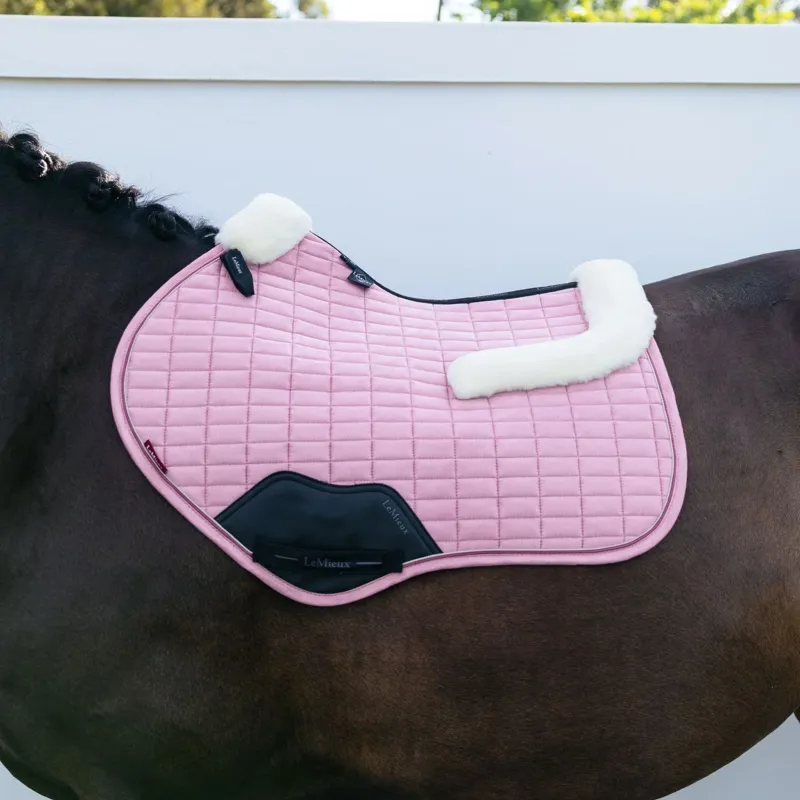 LeMieux Merino+ Suede Close Contact Square - Fondant Pre-Order-1