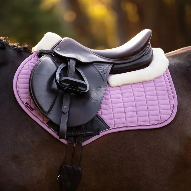 LeMieux Merino+ Suede Close Contact Square - Fondant Pre-Order-2