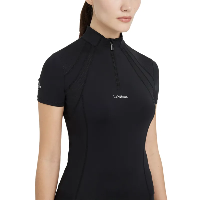 LeMieux Mia Mesh Ladies Short Sleeve Base Layer - Black-2