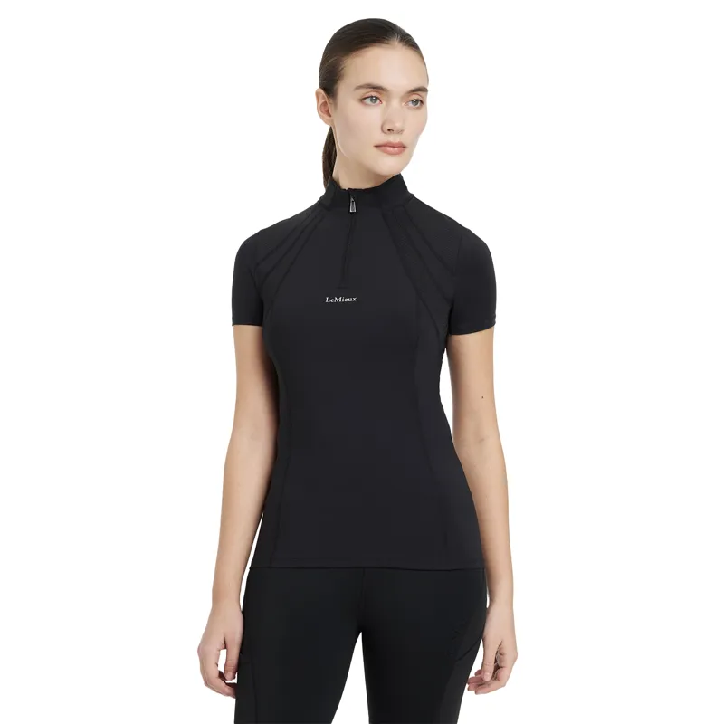 LeMieux Mia Mesh Ladies Short Sleeve Base Layer - Black