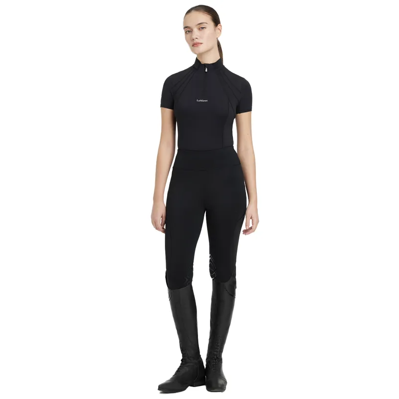 LeMieux Mia Mesh Ladies Short Sleeve Base Layer - Black-3