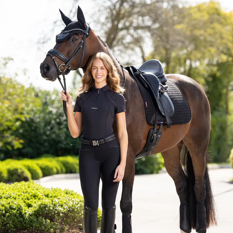 LeMieux Mia Mesh Ladies Short Sleeve Base Layer - Black-4