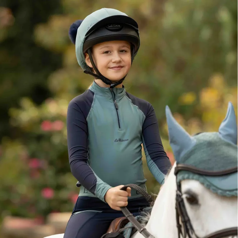 LeMieux Mini Classique Junior Base Layer - Navy/Aloe-1
