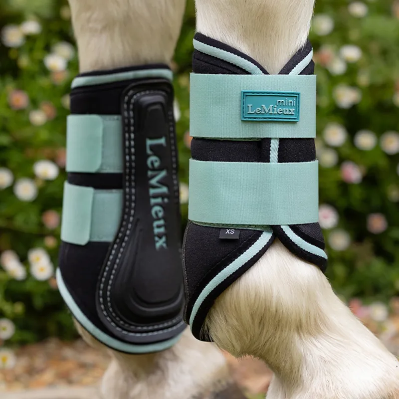 LeMieux Mini Grafter Brushing Boots - Aqua-3