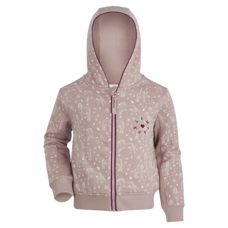 LeMieux Mini Charlie Zip Through Junior Hoodie - Wild Rose-1