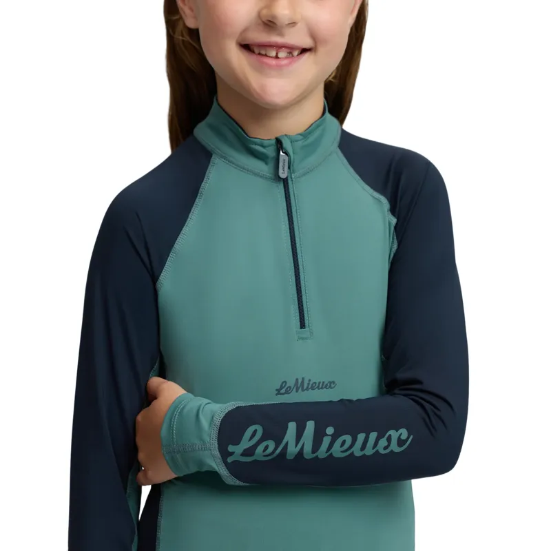 LeMieux Mini Classique Junior Base Layer - Navy/Aloe-2