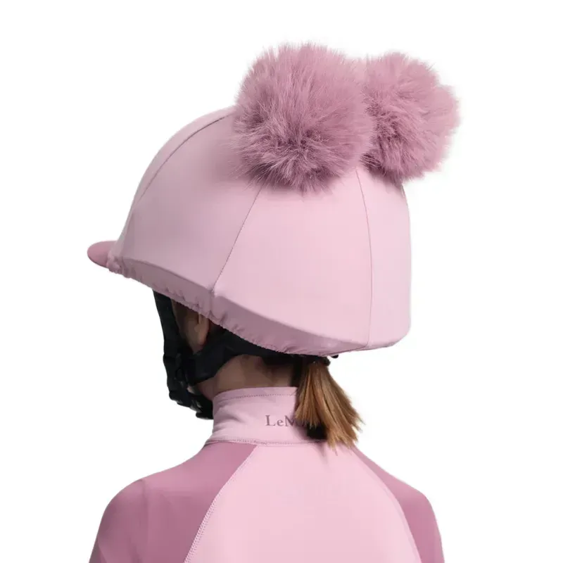 LeMieux Mini Double Pom Hat Silk - Fondant-1