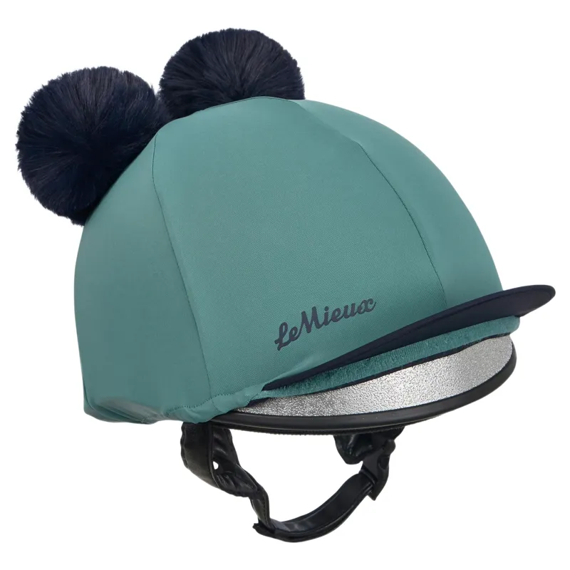 LeMieux Mini Double Pom Hat Silk - Navy/Aloe
