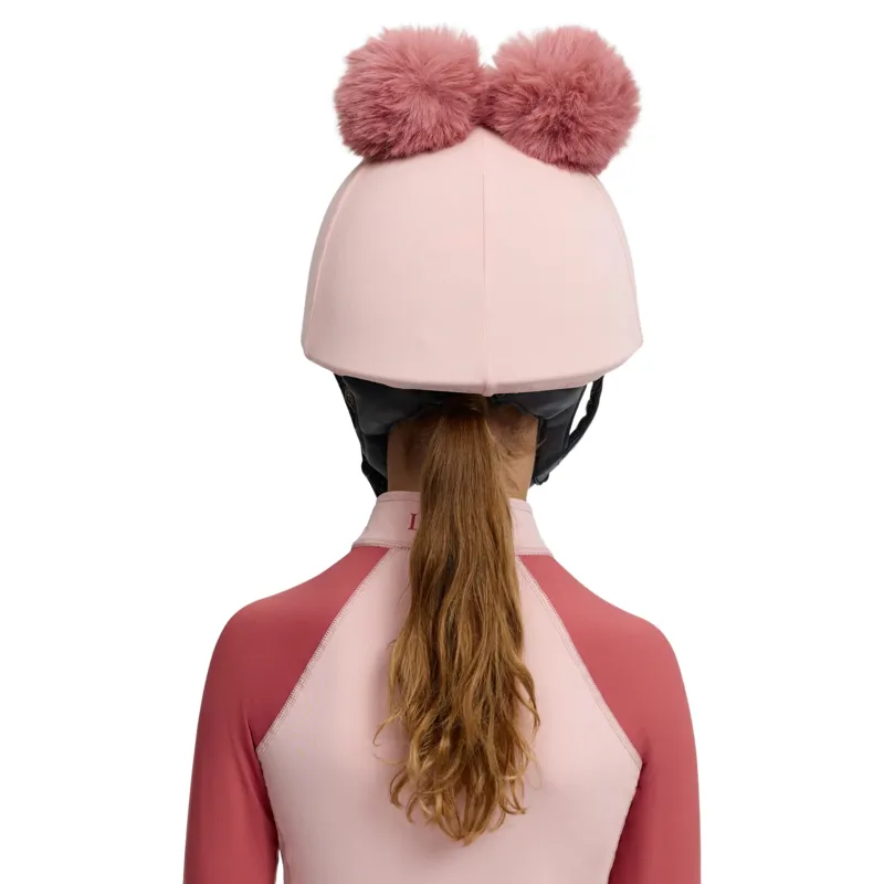 LeMieux Mini Double Pom Hat Silk - Petal-3