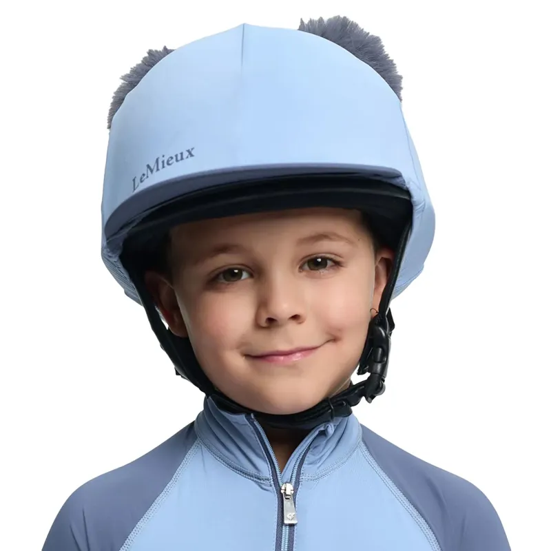 LeMieux Mini Double Pom Hat Silk - Powder Blue