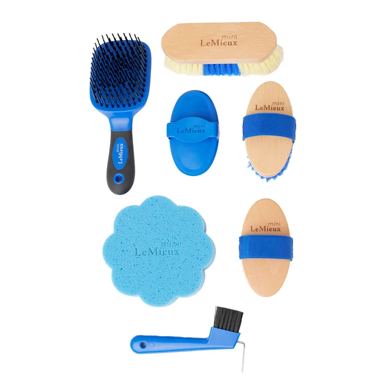 LeMieux Mini Young Rider Grooming Set - Benetton Blue-3