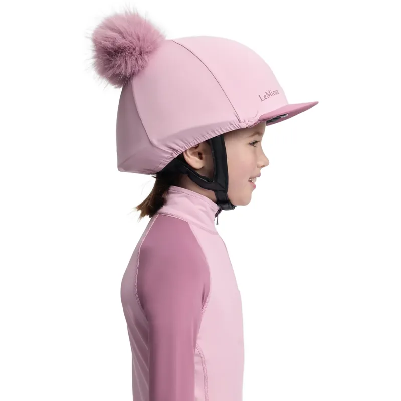 LeMieux Mini Double Pom Hat Silk - Fondant-2