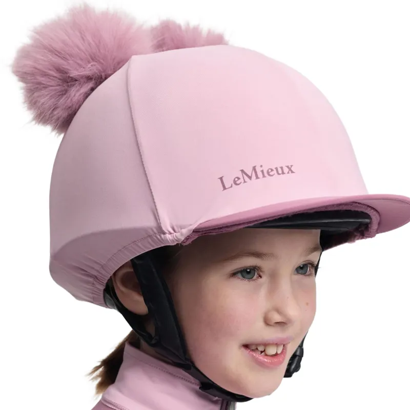 LeMieux Mini Double Pom Hat Silk - Fondant-4