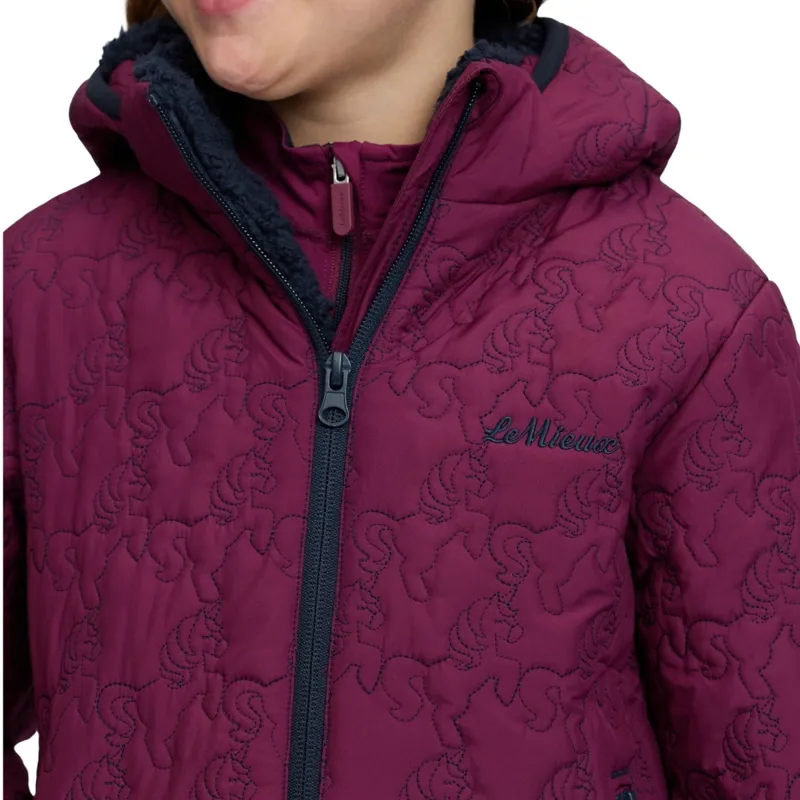 LeMieux Mini Lola Junior Girls Quilted Jacket - Blackberry-8