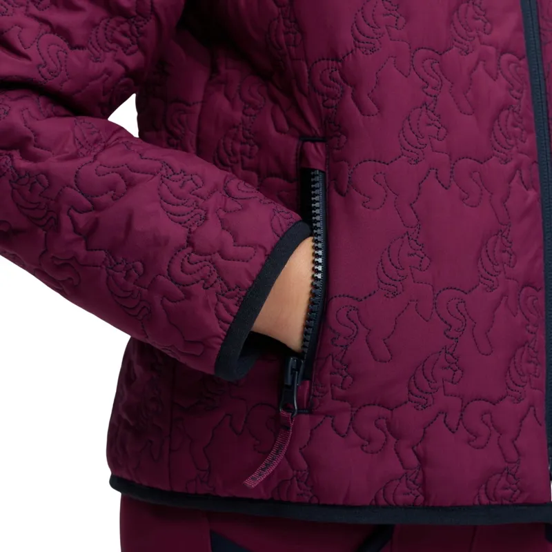 LeMieux Mini Lola Junior Girls Quilted Jacket - Blackberry-7
