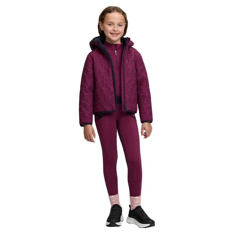 LeMieux Mini Lola Junior Girls Quilted Jacket - Blackberry-5