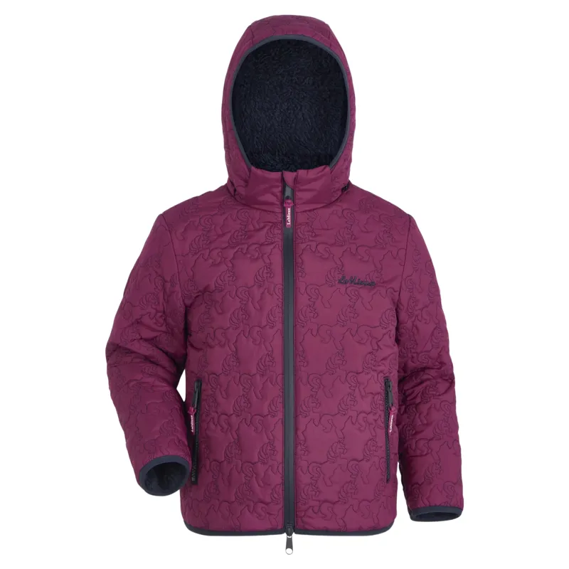 LeMieux Mini Lola Junior Girls Quilted Jacket - Blackberry-2