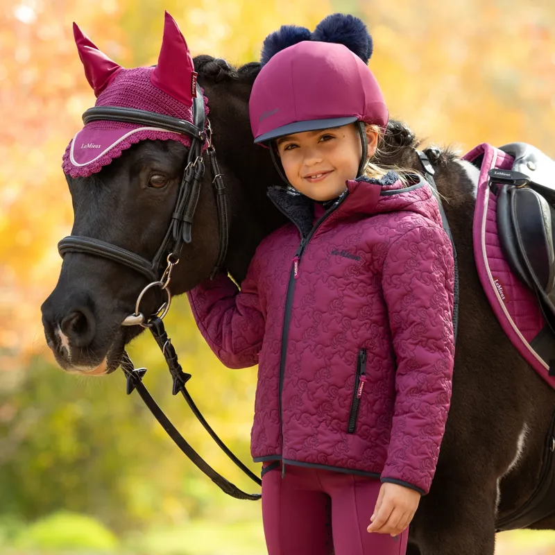 LeMieux Mini Lola Junior Girls Quilted Jacket - Blackberry-1