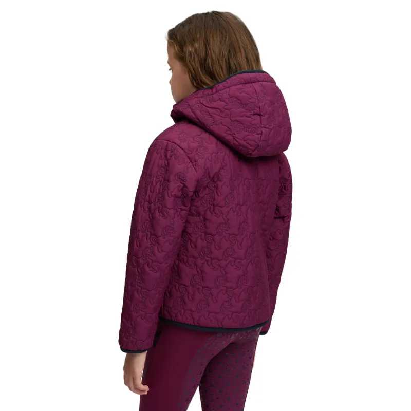 LeMieux Mini Lola Junior Girls Quilted Jacket - Blackberry-4