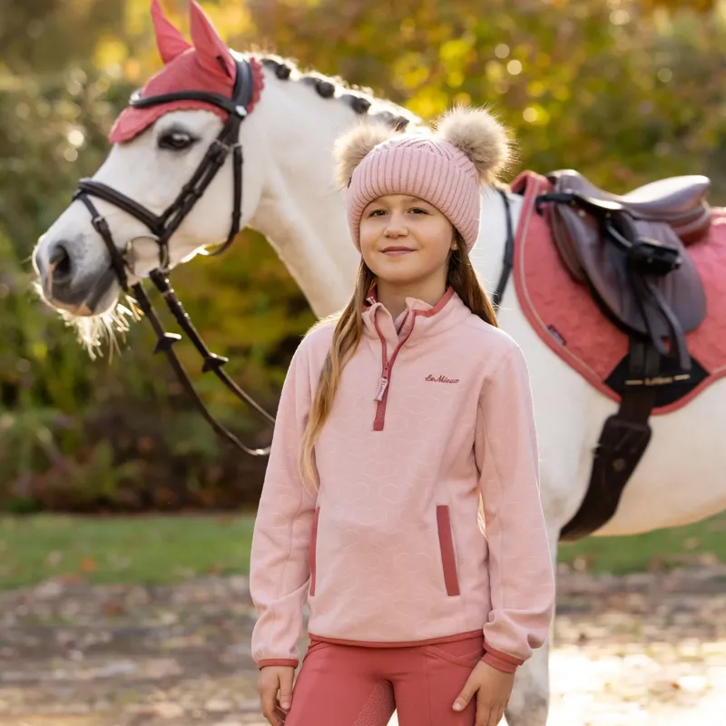 LeMieux Mini Maggie Junior Fleece Jumper - Petal/Heart-3