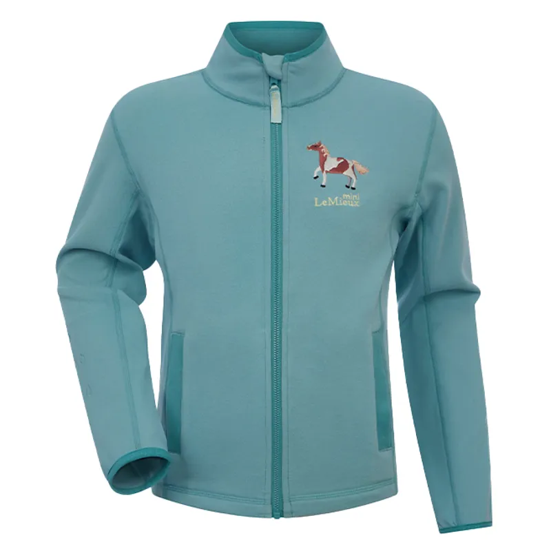 LeMieux Mini Mari Zip Through Junior Sweatshirt - Aqua-1