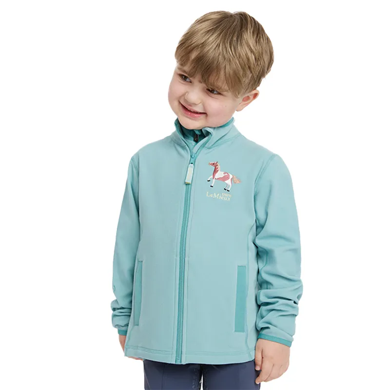 LeMieux Mini Mari Zip Through Junior Sweatshirt - Aqua-3