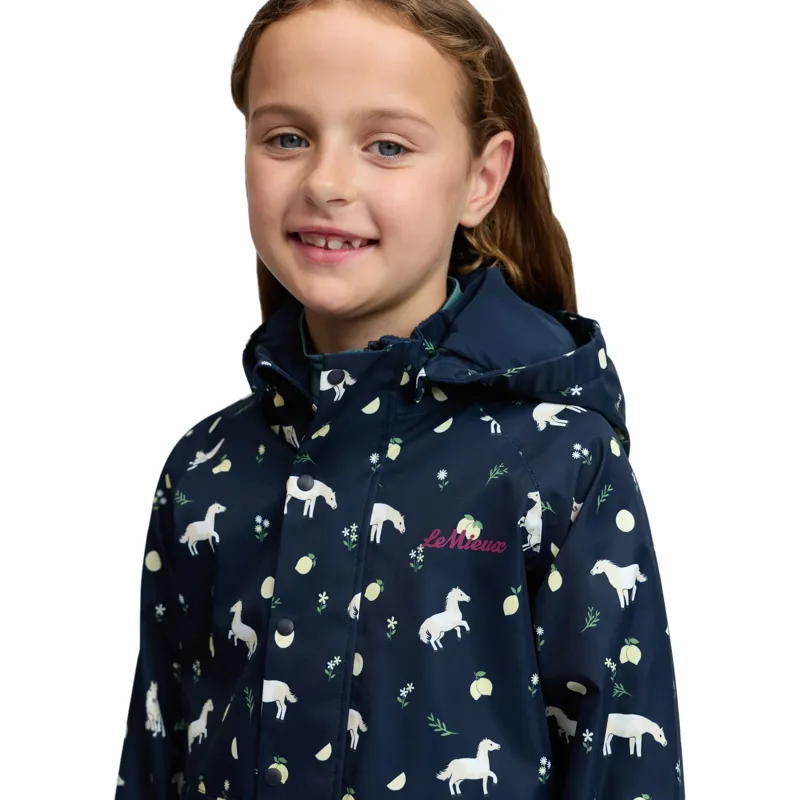 LeMieux Mini Pippin Junior Splash Waterproof Jacket - Navy-4
