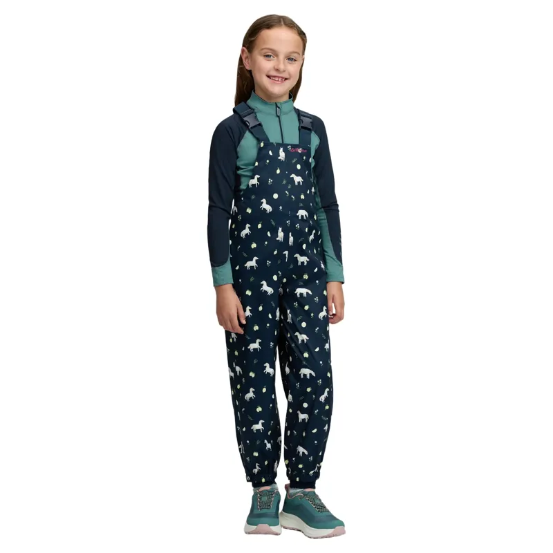 LeMieux Mini Pippin Junior Waterproof Splash Dungarees - Navy