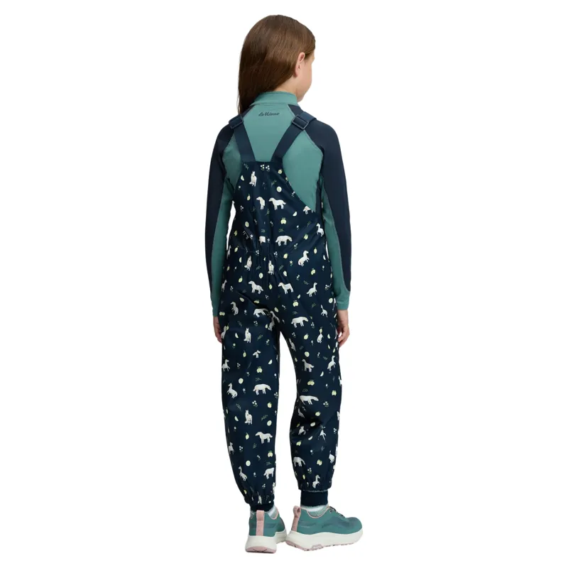 LeMieux Mini Pippin Junior Waterproof Splash Dungarees - Navy-5