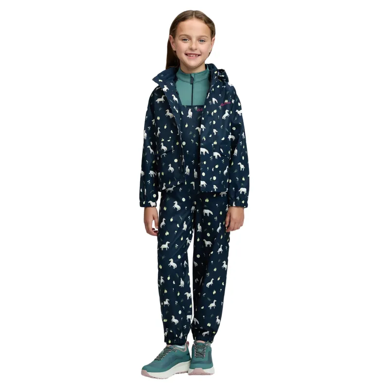 LeMieux Mini Pippin Junior Waterproof Splash Dungarees - Navy-7