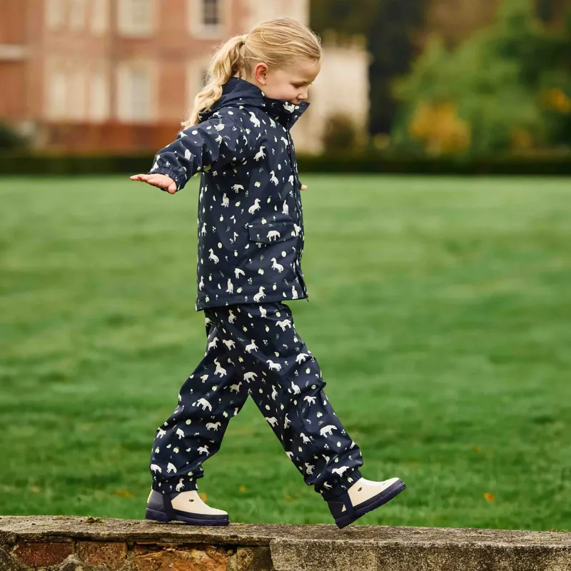 LeMieux Mini Pippin Junior Waterproof Splash Dungarees - Navy-6
