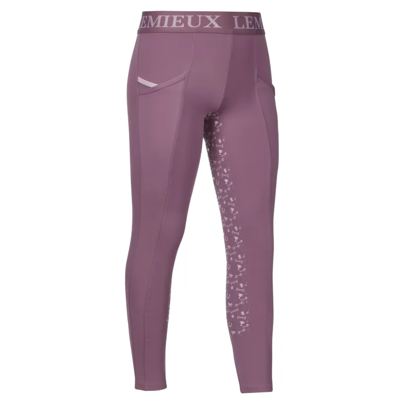 LeMieux Mini Pull On Full Grip Riding Tights - Mallow