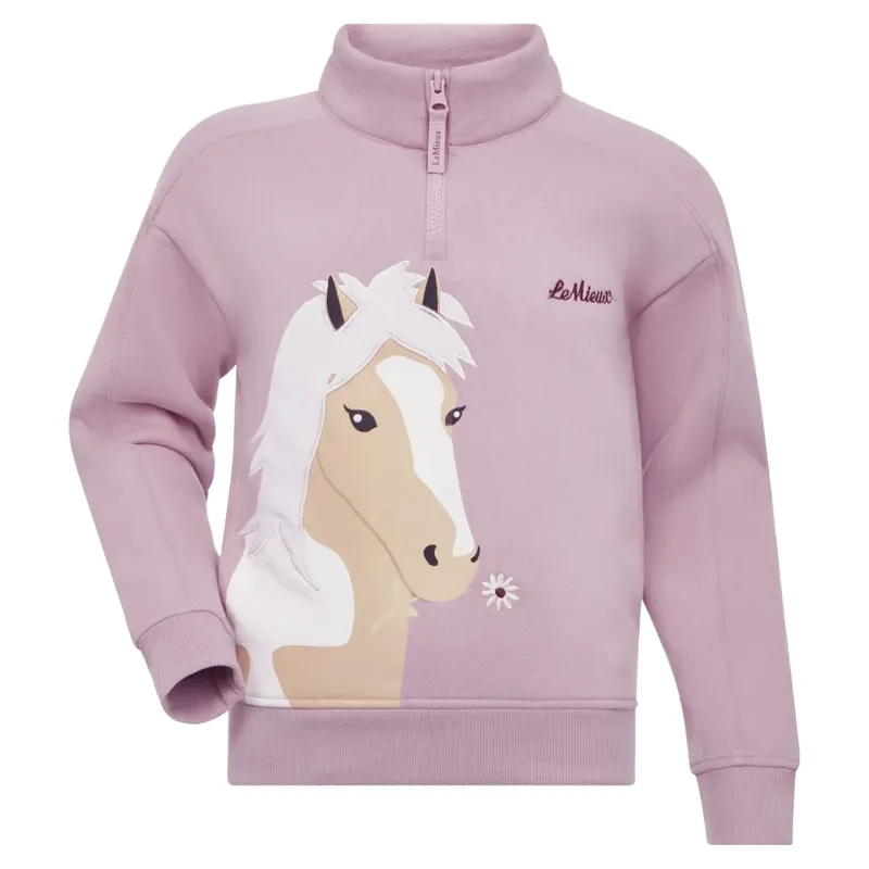 LeMieux Mini Quinn Junior Quarter Zip Jumper - Fondant-1