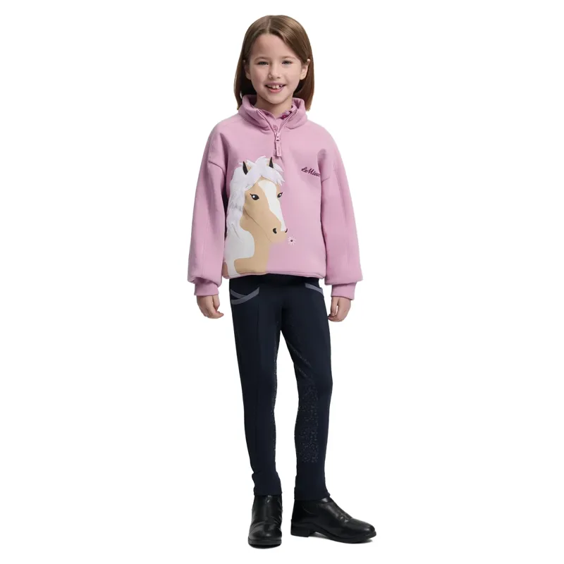 LeMieux Mini Quinn Junior Quarter Zip Jumper - Fondant-2