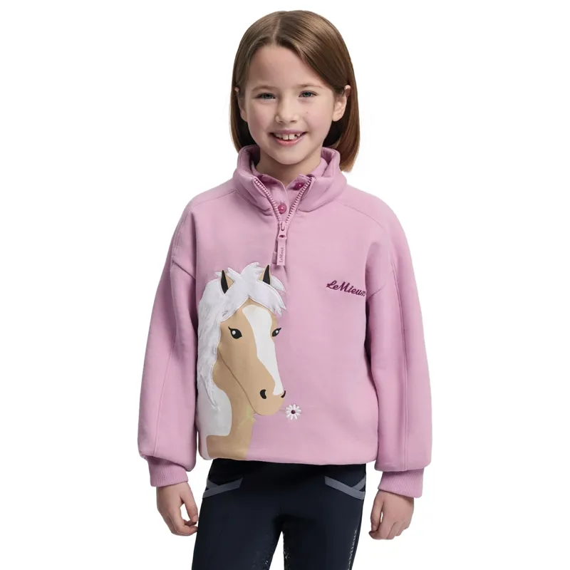 LeMieux Mini Quinn Junior Quarter Zip Jumper - Fondant