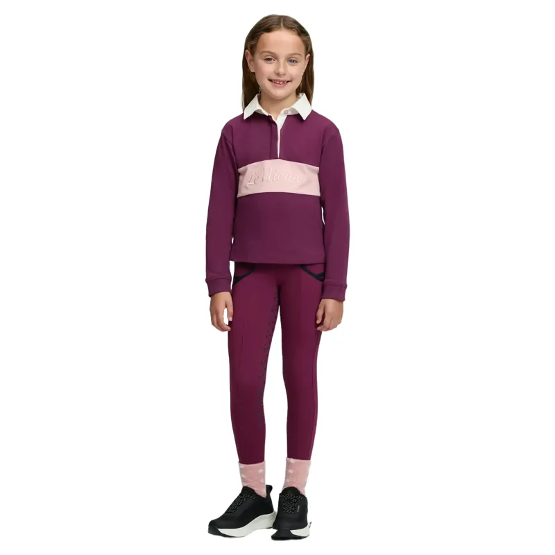 LeMieux Mini Roman Junior Rugby Shirt - Blackberry-7