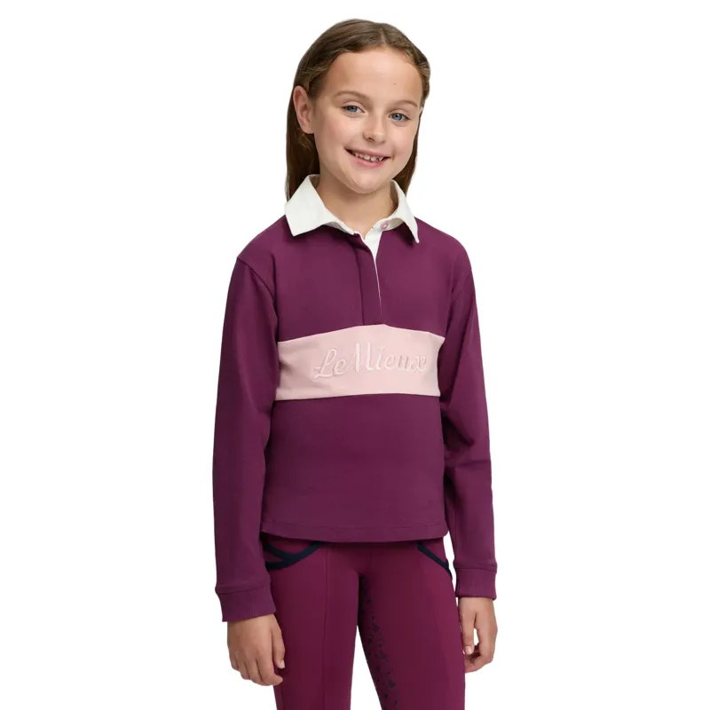 LeMieux Mini Roman Junior Rugby Shirt - Blackberry