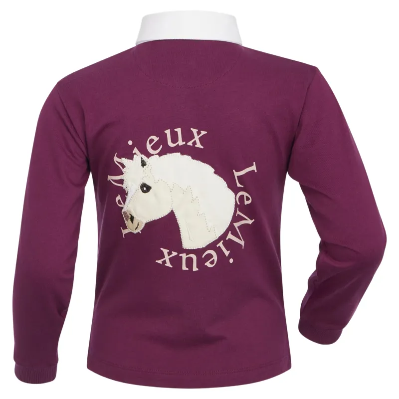 LeMieux Mini Roman Junior Rugby Shirt - Blackberry-1